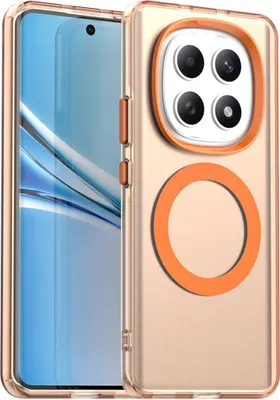 Obrázok produktu pre Pre Xiaomi Redmi Note 15 5G / 4G Candy Design Magsafe PC Hybrid TPU puzdro oranžové