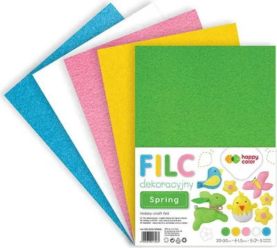 Immagine prodotto di Feltro per decorazione 20x30cm 5ark Primavera Happy Color