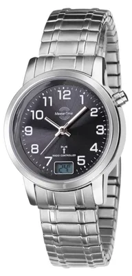 Produktbild von MasterTime Damenuhr MTLA-10309-22M, Funk, analog-digital, Edelstahl-Zugband