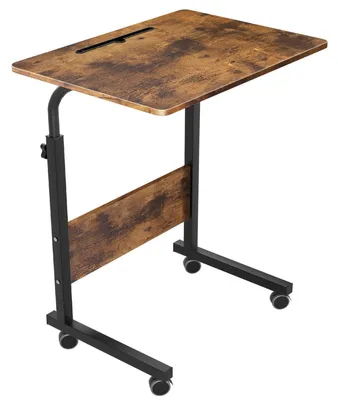 Produktbild von Computertisch Laptoptisch höhenverstellbar mit Rollen 60x40cm Vintage