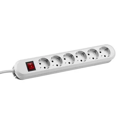 Produktbild von BACHMANN SMART Steckdosenleiste 6x Schutzkontakt, Schalter, weiß, 5 m