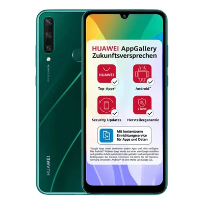 Produktbild von HUAWEI Y6P Smartphone 6.3" 3GB 64GB Dual SIM Grüner Akku 5000mAh