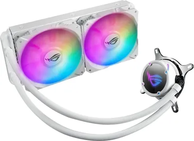 Zdjęcie produktu dla ASUS ROG Strix LC 240 RGB White Edition, Chłodnica cieczy all-in-one, 12 cm, 137,5 m³/h, Biały