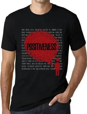 Produktbild von Herren Grafik T-Shirt Positive Gedanken – Thoughts Positiveness – Öko-Verantwortlich Vintage Jahrgang Kurzarm Lustige Druck Geburtstag Geschenk Mann