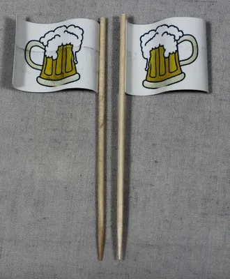 Produktbild von Party-Picker Flagge Bierglas Bierkrug Bier Papierfähnchen in Spitzenqualität 25 Stück Beutel