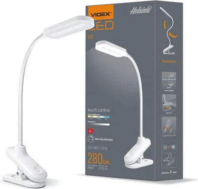Image de Lampe de bureau LED à intensité variable VIDEX-LAMPE-DE-BUREAU-HELSINKI-BLANCHE