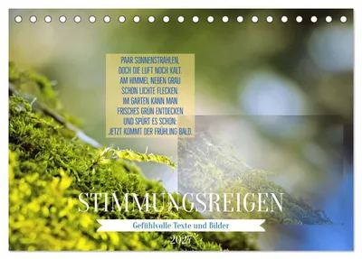 Produktbild von Stimmungsreigen Gefühlvolle Texte und Bilder (Tischkalender 2027 DIN A5 quer), CALVENDO Monatskalender