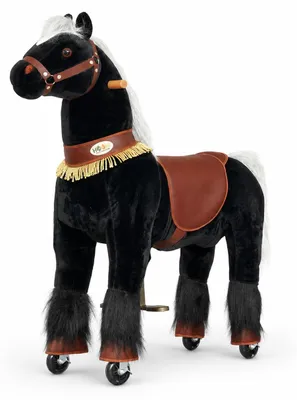 Produktbild von Mechanisches Reitpferd auf Rollen Oliver Schwarz Medium für Kinder 6–12 Jahre bis 50 kg
