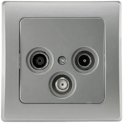Produktbild von DELPHI Antennendose TV+Radio+Sat inkl. Rahmen UP silber
