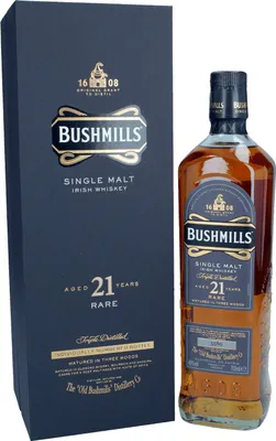 Produktbild von Bushmills 21 Jahre Rare - Alte Ausstattung - Single Malt Irish Whiskey
