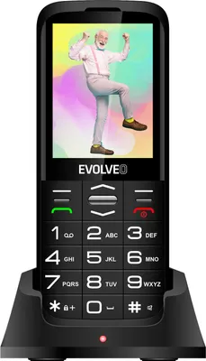 Produktbild von Evolveo EasyPhone 8595683203531, Balken, Dual-SIM, 7,11 cm (2.8"), 0,3 MP, 1700 mAh, Schwarz