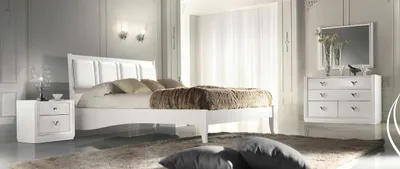 Produktbild von Schlafzimmer Bett Nachttisch Kommode Spiegel Garnitur Gruppe Holz Luxus Set 5tlg