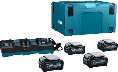 Produktbild von Makita 40V Xgt Stromversorgungsset (Bl4040Fx4+Dc40Rb)