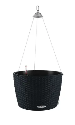Obrázek produktu pro Lechuza Samozavlažovací závěsný květináč Nido Cottage 35 cm, černá