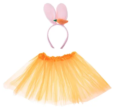 Imagen del producto de KIK: Disfraz de conejito con zanahoria, color naranja