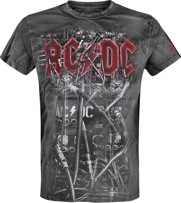 Produktbild von AC/DC T-Shirt Herren PWR Wires grau Band-Merch, Bands 100% Baumwolle XL