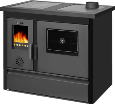Produktbild von Holzherd mit Ofen Einzeln beheizbar Tamara Sannover 12 kW Schwarz