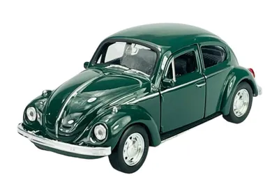 Image de Welly VW Volkswagen Beetle Verte 1:34-1:39 Modèle réduit en métal moulé sous pression Neuf en boîte 42343