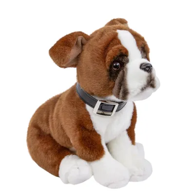 Produktbild von Boxer + Halsband 27 cm Kuscheltier Hund