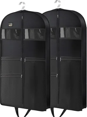 Produktbild von kleidersack, kleidersack lang 152 cm, Kleideraufbewahrung, Schutzhülle für Reisen, 10 cm Zwickel, Kleiderträger für Damen, mit 3 Taschen, Kleidersack