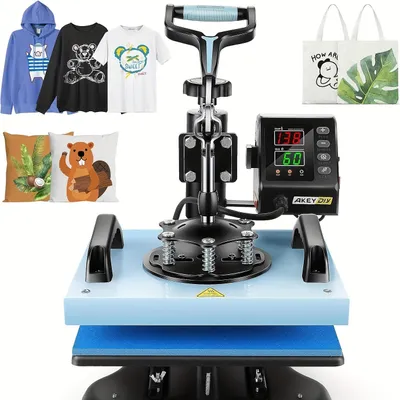 Productafbeelding van Sublimatiepers - Warmtepers - Textielpers - T-shirtpers - Hittepers - 30x25 cm - 360° Draaibaar