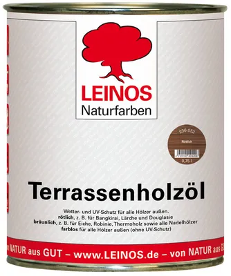 Produktbild von LEINOS 236 Terrassenholzöl Rötlich 0,75 l – Terrassenöl