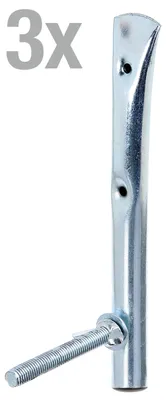 Produktbild von Alberts Felgenhalter | galvanisch blau verzinkt | Tiefe 100 mm | Höhe 200 mm | 3er Set