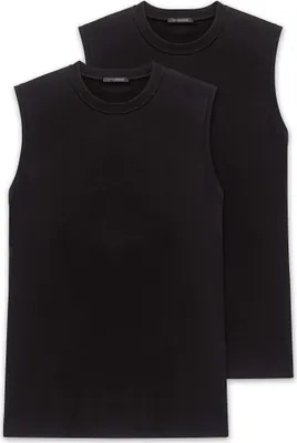 Produktbild von Schiesser unterhemd unterzieh-shirt ärmellos schulterfrei 2er-Pack Essentials schwarz S (Herren)