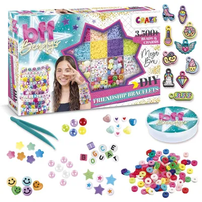 Produktbild von CRAZE BFF Mega Box - BFF Freundschaftsarmbänder Set, DIY Beadys Armbänder selber
