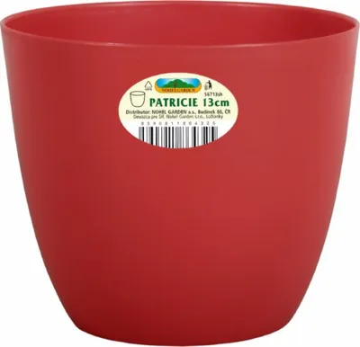 Zdjęcie produktu dla Osłonka na doniczkę PATRICIE czerwona plastikowa d18x16cm