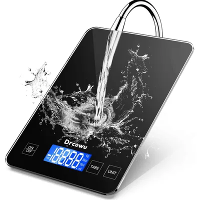 Digitale Küchenwaage 15 kg, wasserdicht, LCD, Tara, 1 g genau