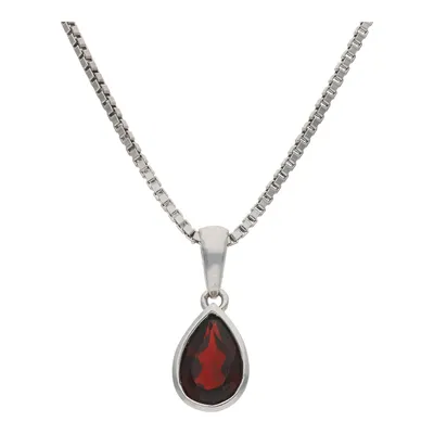 Produktbild von Kettenanhänger Weißgold 333 Granat JL10-02-3065 JuwelmaLux