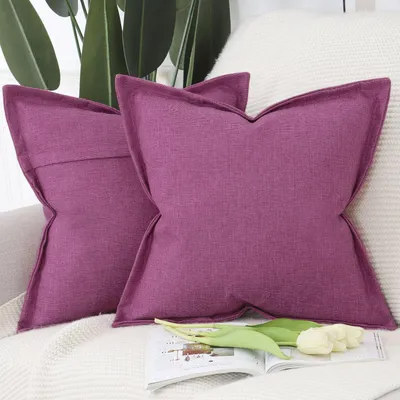 Produktbild von Kissenbezüge Imitationsleinen Fuchsia 45x45 cm 2er Set