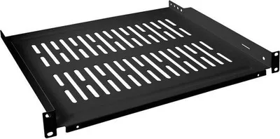 Produktbild von Famanu Rack Zubehör Regalschiene - Schwarz, 1U, 10 kg