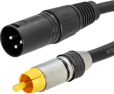Produktbild von Cinch XLR Kabel 1x Cinch RCA Stecker 1x XLR 3 Pin Stecker Vergoldet 1m
