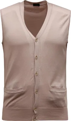 Produktbild von M4554 Gilet Uomo Paolo Pecora Man Silk/Baumwolle Sleeveless Sweater