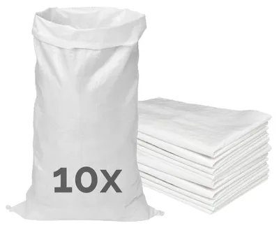 Produktbild von Garronda 105 x 65 cm 10er Pack Sandsäcke Bauschuttsäcke Gewebesäcke Weiß GD-0258