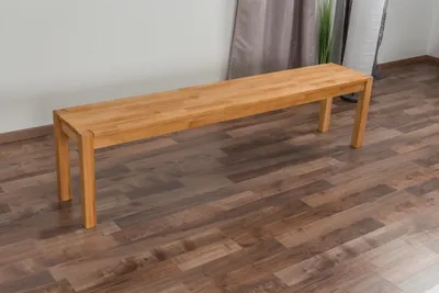 Produktbild von Moderne Hockerbank aus massivem Buchenholz, 180 cm lang, 33 cm breit, 45 cm hoch