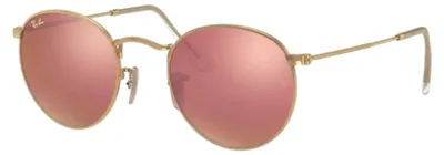 Produktbild von Ray-Ban ROUND FLASH LENSES, Erwachsener, Uni, Rund, Gold, Nicht-polarisierte Linse, Metall