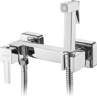 Produktbild von Ibergrif M22021 WC-Bidetbrause Set, Wandmontage, Chrom, Warm/Kalt