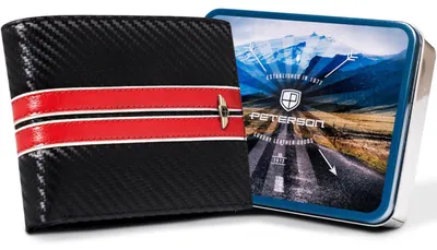 Obrázek produktu pro Peterson pánská peněženka z přírodní kůže horizontální černá RFID 12x9 cm