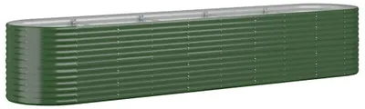 Obrázok produktu pre vidaXL Zvýšená posteľ Pozinkovaná oceľ 368x80x68 cm Zelená