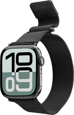 Produktbild von Cellularline Steel Band - Apple Watch 42/44/45/49 mm, Schwarz, Apple, Metall, 68 g, 34 mm, 3 mm