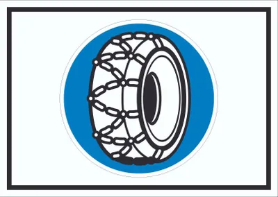 Produktbild von Schneekettenpflicht Symbol Schild A5 (148x210mm)
