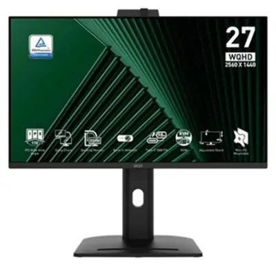 Obrázek produktu pro MSI Pro MP275QPDG, 68,6 cm (27"), 2560 x 1440 px, Wide Quad HD, LCD, 4 ms, Černá