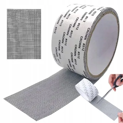 Produktbild von Verk 11373 Klebeband zur Reparatur von Fensternetzen 50 mm x 2 m grau