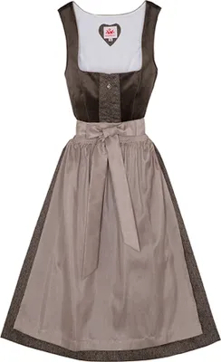 Produktbild von Spieth&Wensky 2-teiliges Buchsbaum Midi-Dirndl Kleid Dirndl Trachtenkleid Rocklänge 70cm, Farbe:Braun, Größe:46/3XL