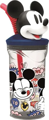 Immagine prodotto di Tazza 360ml 3D con cannuccia Disney M Mickey Mouse