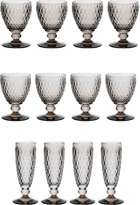 Produktbild von Villeroy & Boch Boston Coloured Weißwein- & Sektgläser Set 12er Set smoke