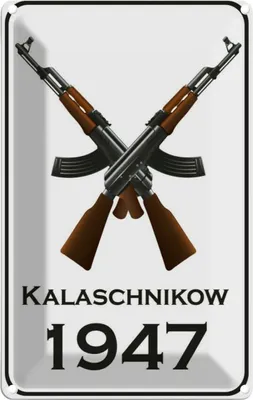 Produktbild von vianmo Blechschild 30x20 cm Gewehr Kalaschnikow 1947 Dekoration
